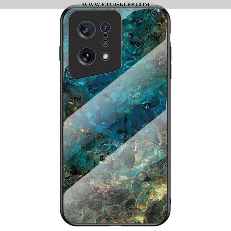 Etui do Oppo Find X5 Kolorowe Marmurowe Szkło Hartowane